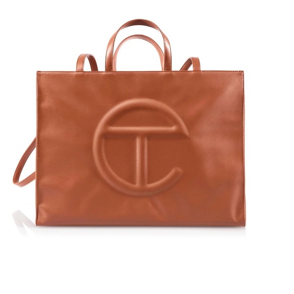 Telfar Medium Shopping Bag. Tan vegan leather, nwot - Picture 2 of 6